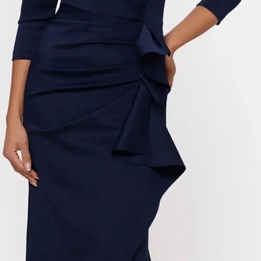 Xscape 4452X Ruched Scuba Ruffle Gown $249 - Picture 11 of 11